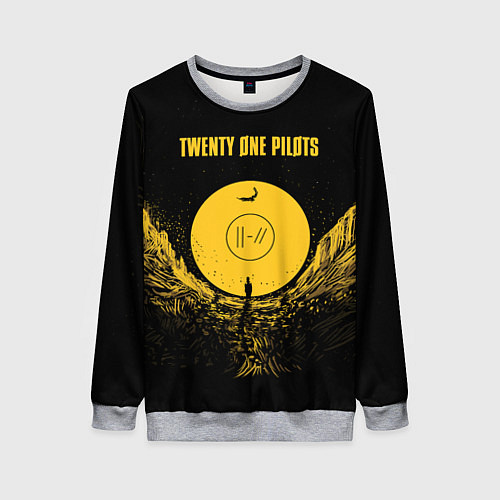 Женский свитшот Twenty One Pilots: Yellow Moon / 3D-Меланж – фото 1