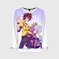 Свитшот женский No Game No Life, цвет: 3D-белый