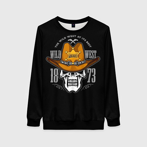 Женский свитшот Wild West sheriff / 3D-Черный – фото 1