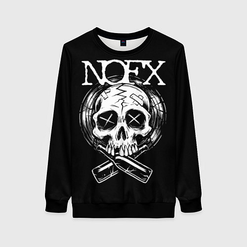 Женский свитшот NOFX Skull / 3D-Черный – фото 1