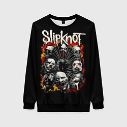 Свитшот женский Slipknot: Faces, цвет: 3D-черный