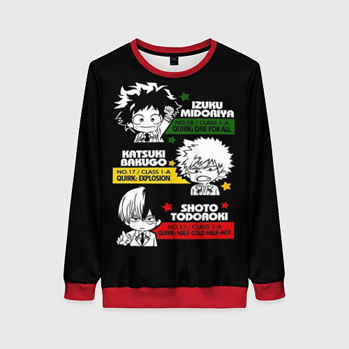 Женский свитшот Boku no Hero Academia / 3D-Красный – фото 1