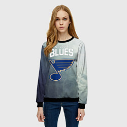 Свитшот женский St Louis Blues, цвет: 3D-черный — фото 2