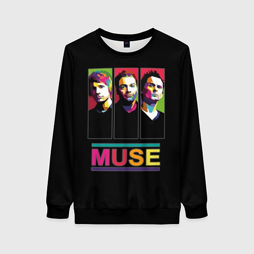 Женский свитшот Muse pop-art / 3D-Черный – фото 1
