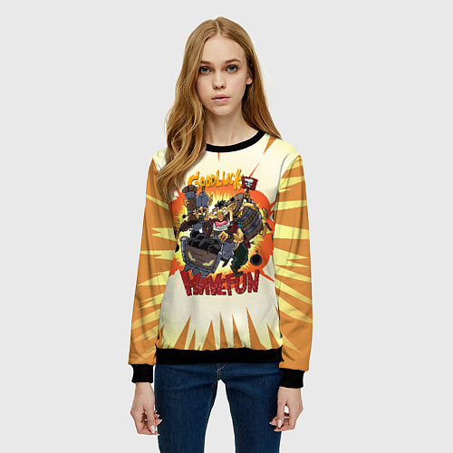 Женский свитшот Techies габен - Have Fun! / 3D-Черный – фото 3