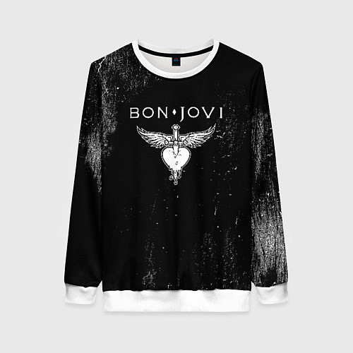 Женский свитшот Bon Jovi / 3D-Белый – фото 1