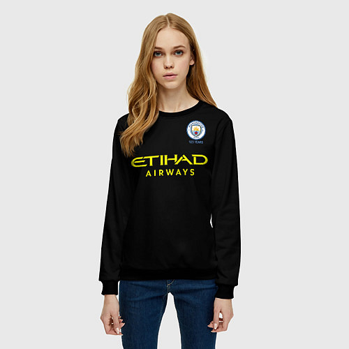 Женский свитшот Aguero away 19-20 / 3D-Черный – фото 3