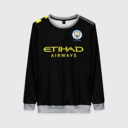 Свитшот женский Manchester City away 19-20, цвет: 3D-меланж