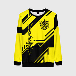 Свитшот женский Cyberpunk 2077: Yellow Samurai, цвет: 3D-черный