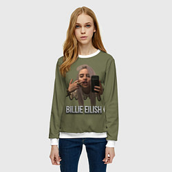 Свитшот женский BILLIE EILISH, цвет: 3D-белый — фото 2