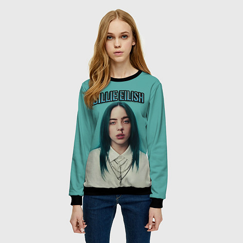 Женский свитшот BILLIE EILISH / 3D-Черный – фото 3