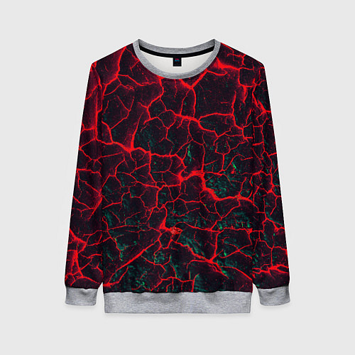 Женский свитшот Молнии красные абстрактные / 3D-Меланж – фото 1