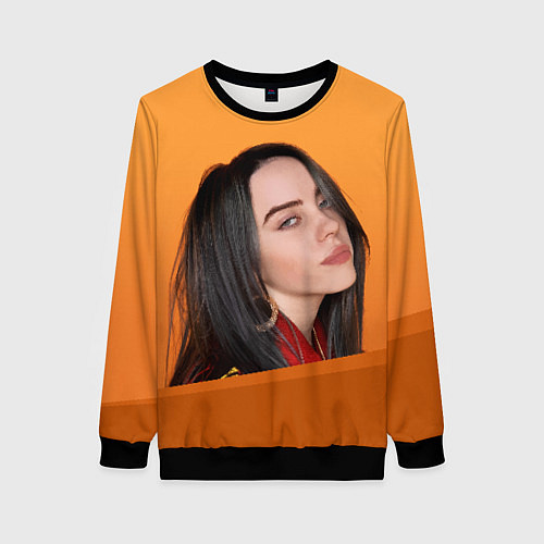 Женский свитшот BILLIE EILISH: Orange Mood / 3D-Черный – фото 1