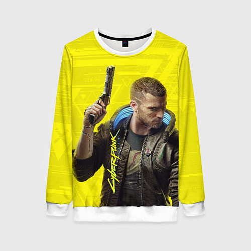 Женский свитшот Cyberpunk 2077: Jackie Wells / 3D-Белый – фото 1