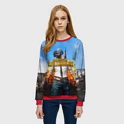 Свитшот женский PUBG, цвет: 3D-красный — фото 2