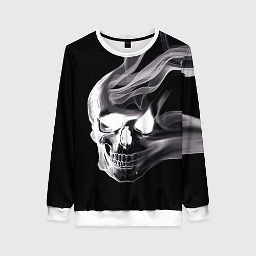 Женский свитшот Wind - smoky skull / 3D-Белый – фото 1