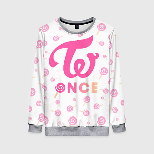 Женский свитшот TWICE / 3D-Меланж – фото 1