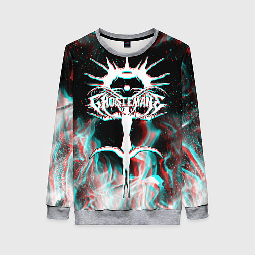 Женский свитшот GHOSTEMANE GLITCH / 3D-Меланж – фото 1