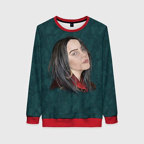 Женский свитшот Billie Eilish / 3D-Красный – фото 1