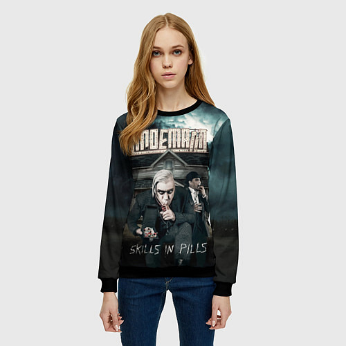 Женский свитшот LINDEMANN: Skills in Pills / 3D-Черный – фото 3