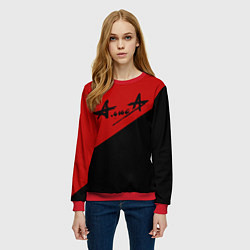 Свитшот женский Алиса, цвет: 3D-красный — фото 2