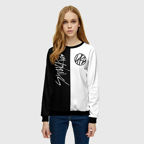 Женский свитшот Stray Kids / 3D-Черный – фото 3