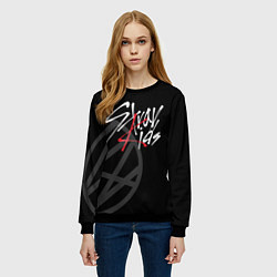 Свитшот женский Stray Kids, цвет: 3D-черный — фото 2