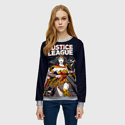 Свитшот женский Justice League, цвет: 3D-меланж — фото 2