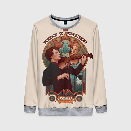 Женский свитшот Sherlock / 3D-Меланж – фото 1