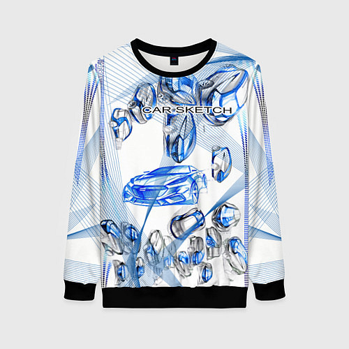 Женский свитшот SKETCH / 3D-Черный – фото 1