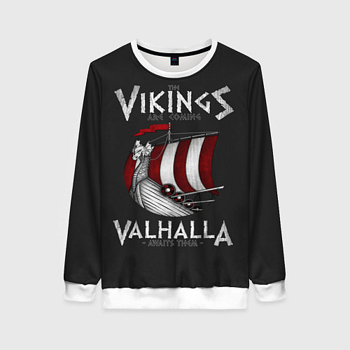 Женский свитшот Vikings Valhalla / 3D-Белый – фото 1