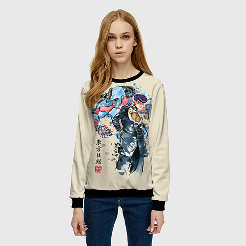 Женский свитшот Приключения ДжоДжо / 3D-Черный – фото 3