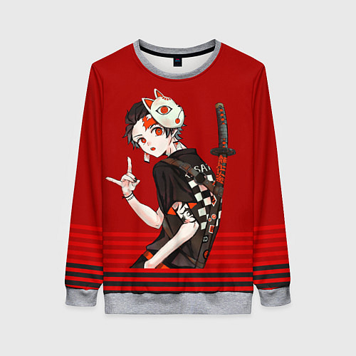 Женский свитшот Demon Slayer / 3D-Меланж – фото 1