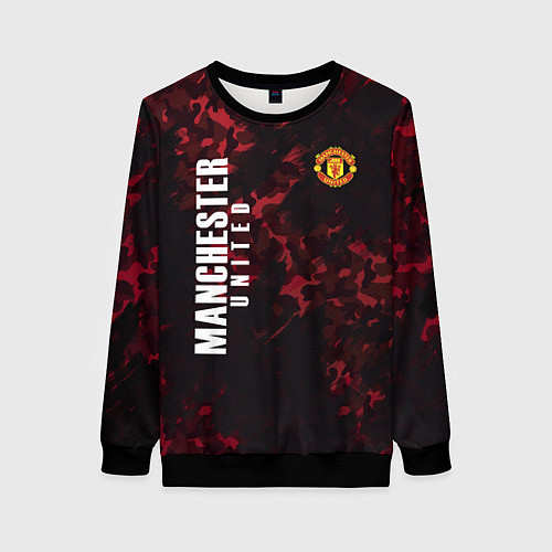 Женский свитшот Manchester United / 3D-Черный – фото 1