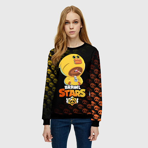 Женский свитшот BRAWL STARS SALLY LEON / 3D-Черный – фото 3