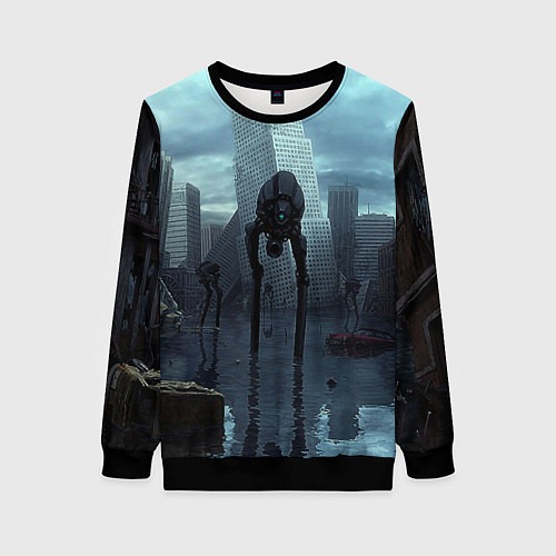 Женский свитшот Халф-лайф / 3D-Черный – фото 1