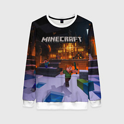Свитшот женский MINECRAFT, цвет: 3D-белый