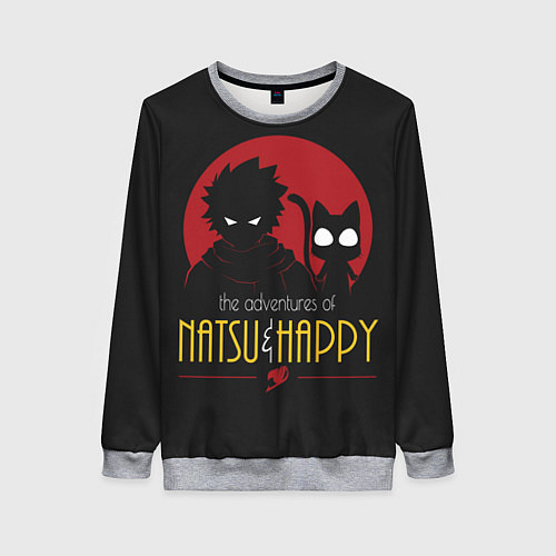 Женский свитшот Хвост Феи Natsu i Happy / 3D-Меланж – фото 1