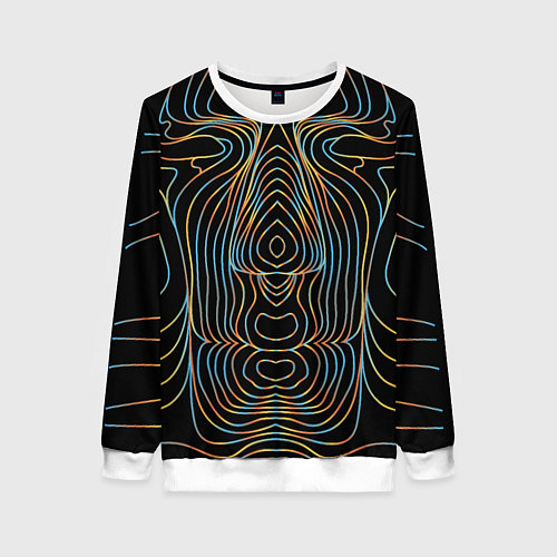 Женский свитшот Неоновое свечение / 3D-Белый – фото 1