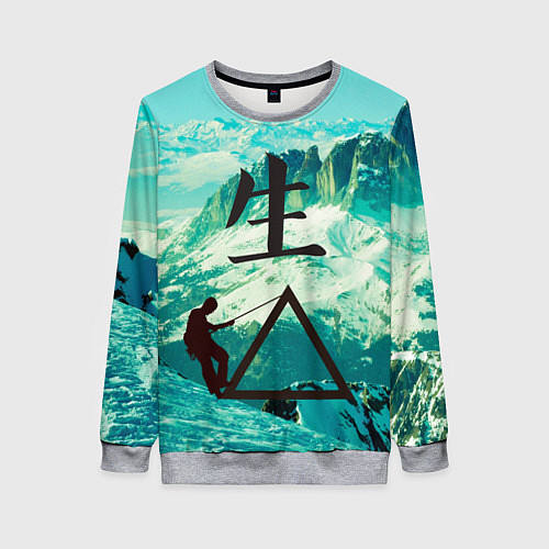 Женский свитшот Горы / 3D-Меланж – фото 1