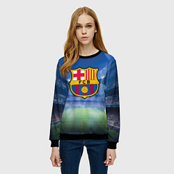 Свитшот женский FC Barcelona, цвет: 3D-черный — фото 2