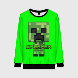 Свитшот женский MINECRAFT CREEPER, цвет: 3D-черный