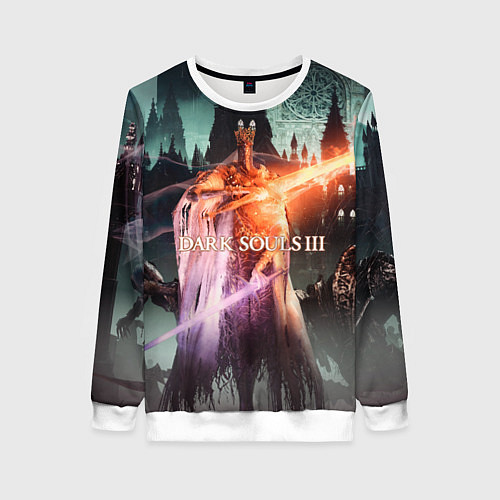 Женский свитшот Dark Souls 3 Pontiff Sulyvahn / 3D-Белый – фото 1