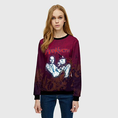 Женский свитшот Агата Кристи / 3D-Черный – фото 3