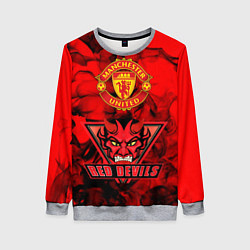 Свитшот женский Manchester United, цвет: 3D-меланж