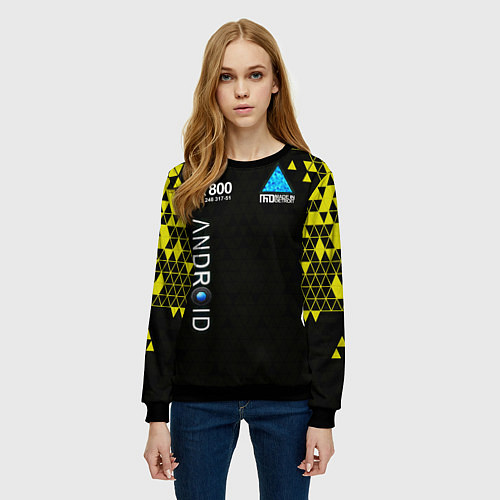 Женский свитшот DETROIT: BECOME HUMAN / 3D-Черный – фото 3