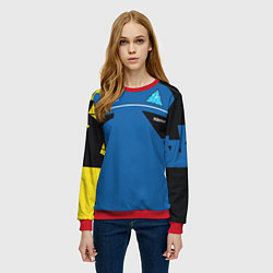 Свитшот женский Detroit:become, цвет: 3D-красный — фото 2