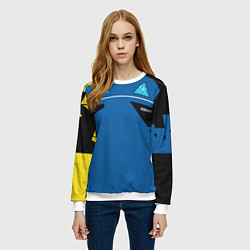 Свитшот женский Detroit:become, цвет: 3D-белый — фото 2