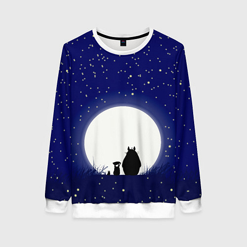 Женский свитшот Мой сосед Тоторо / 3D-Белый – фото 1