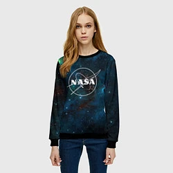 Свитшот женский NASA, цвет: 3D-черный — фото 2